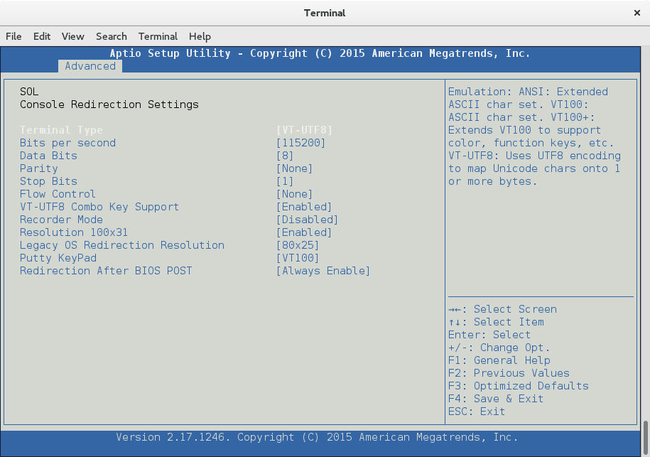 SuperMicro BIOS settings accessed via ipmi-console